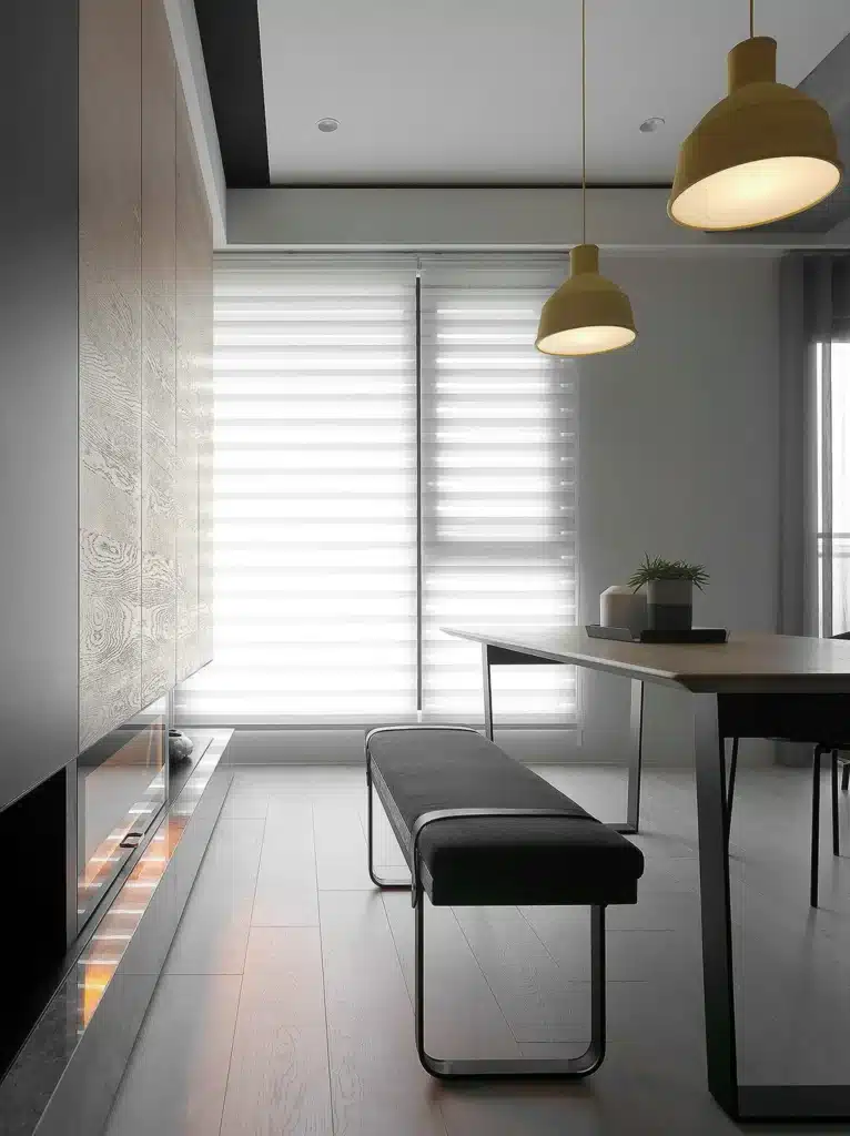 modern minimalist dining room interior